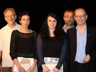 © LWL Die Sieger des Wettbewerbs: Ludger Haumann, Lara Sielmann, Stefanie Heim, Walter Wehner, Reinhard Jahn (v.l.)